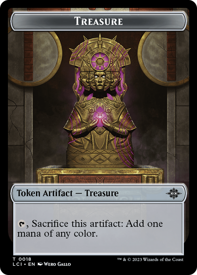 Treasure (0018) // Bat Double-Sided Token [The Lost Caverns of Ixalan Tokens] 