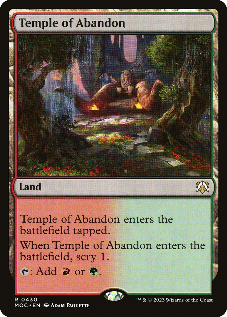 Temple of Abandon [March of the Machine Commander] 