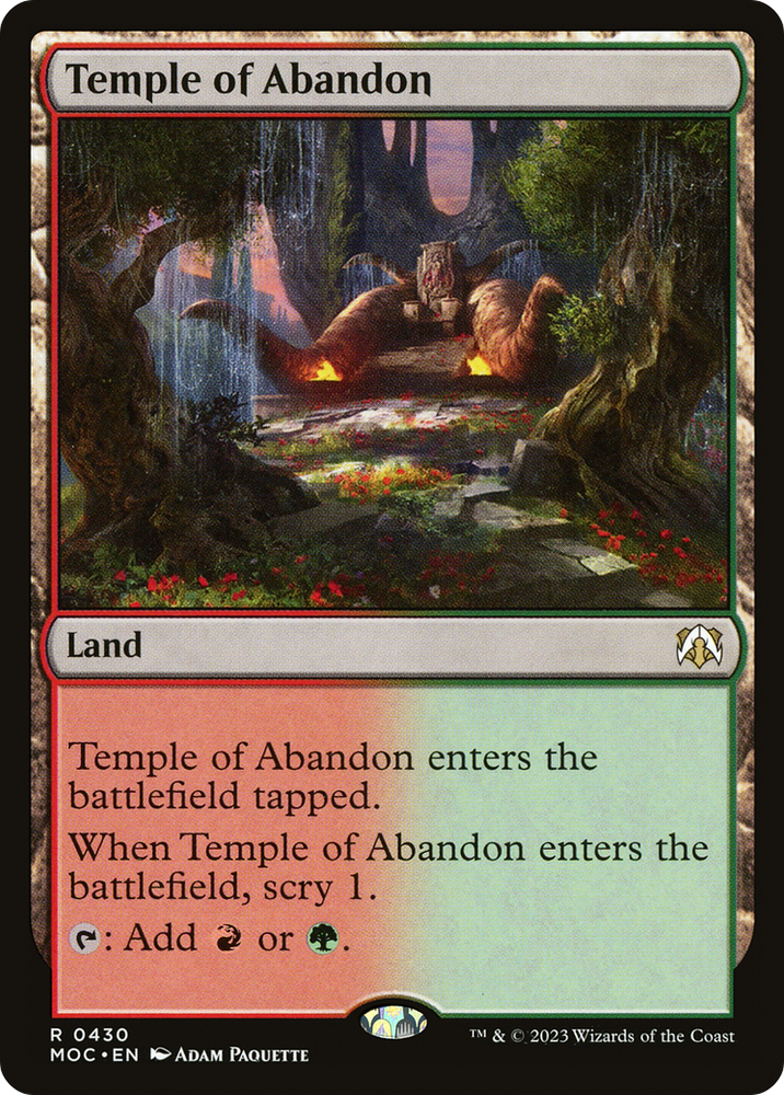 Temple of Abandon [March of the Machine Commander] 