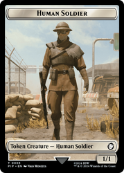 Radiation // Human Soldier Double-Sided Token [Fallout Tokens] 