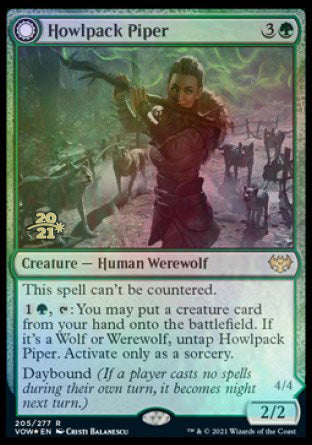 Howlpack Piper // Wildsong Howler [Innistrad: Crimson Vow Prerelease Promos] 