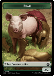 Boar // Merfolk (0003) Double-Sided Token [The Lost Caverns of Ixalan Commander Tokens] 