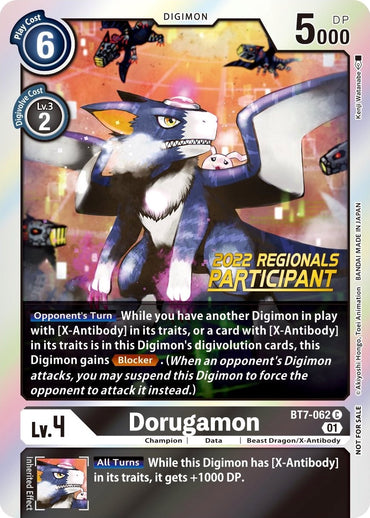 Dorugamon [BT7-062] (2022 Championship Offline Regional) (Online Participant) [Next Adventure Promos] 