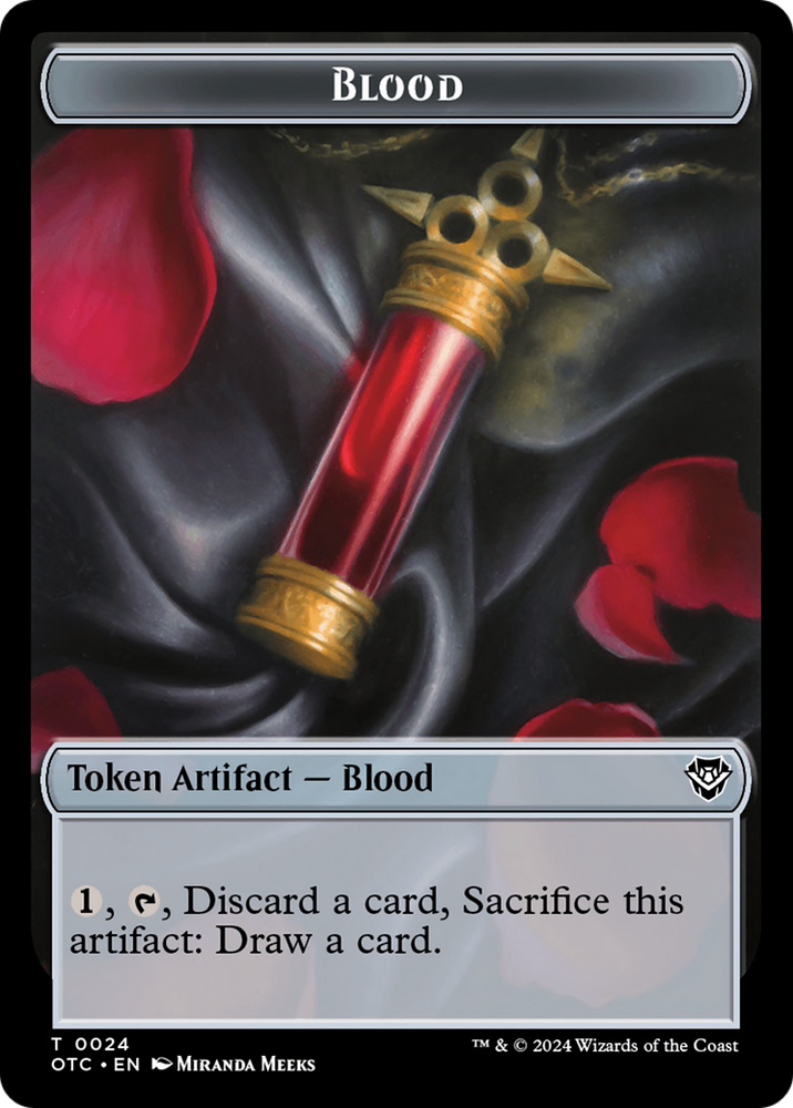Rat // Blood Double-Sided Token [Outlaws of Thunder Junction Commander Tokens] 