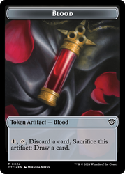 Rat // Blood Double-Sided Token [Outlaws of Thunder Junction Commander Tokens] 