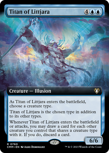 Titan of Littjara (Extended Art) [Commander Masters] 