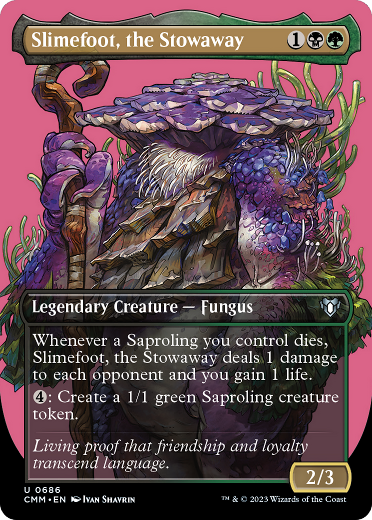 Slimefoot, the Stowaway (Borderless Profile) [Commander Masters] 