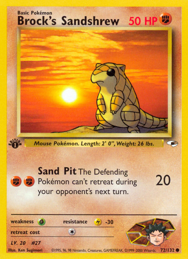 Brock's Sandshrew (72/132) [Gym Heroes 1st Edition] 
