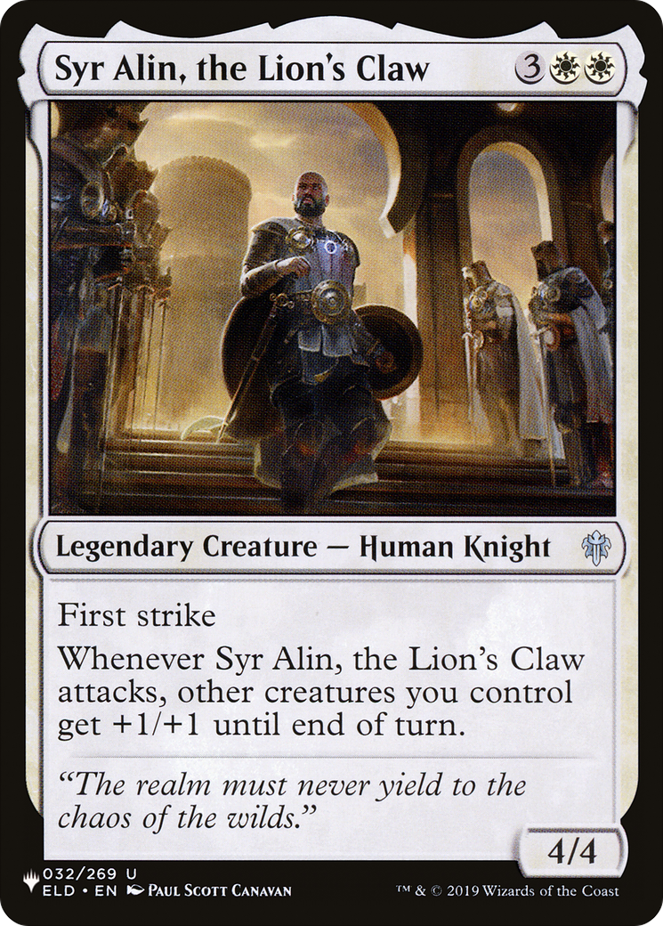 Syr Alin, the Lion's Claw [The List Reprints] 