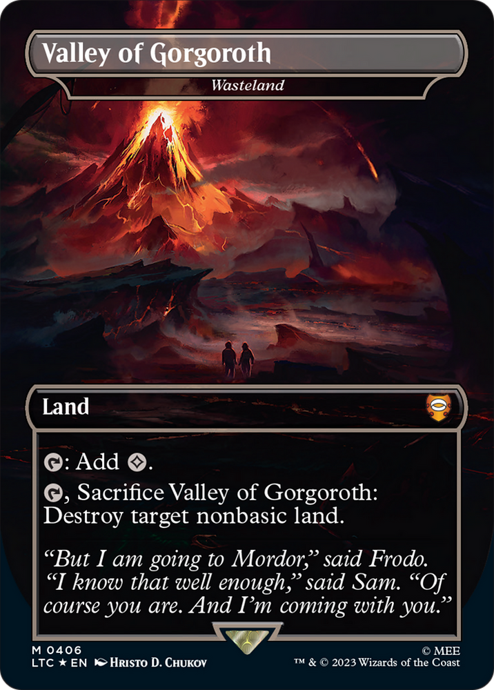 Valley of Gorgoroth - Wasteland (Surge Foil Realms and Relics) [The Lord of the Rings: Tales of Middle-Earth Commander] 