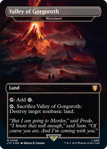 Valley of Gorgoroth - Wasteland (Surge Foil Realms and Relics) [The Lord of the Rings: Tales of Middle-Earth Commander] 