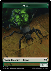 Insect // Elemental (0017) Double-Sided Token [Outlaws of Thunder Junction Commander Tokens] 