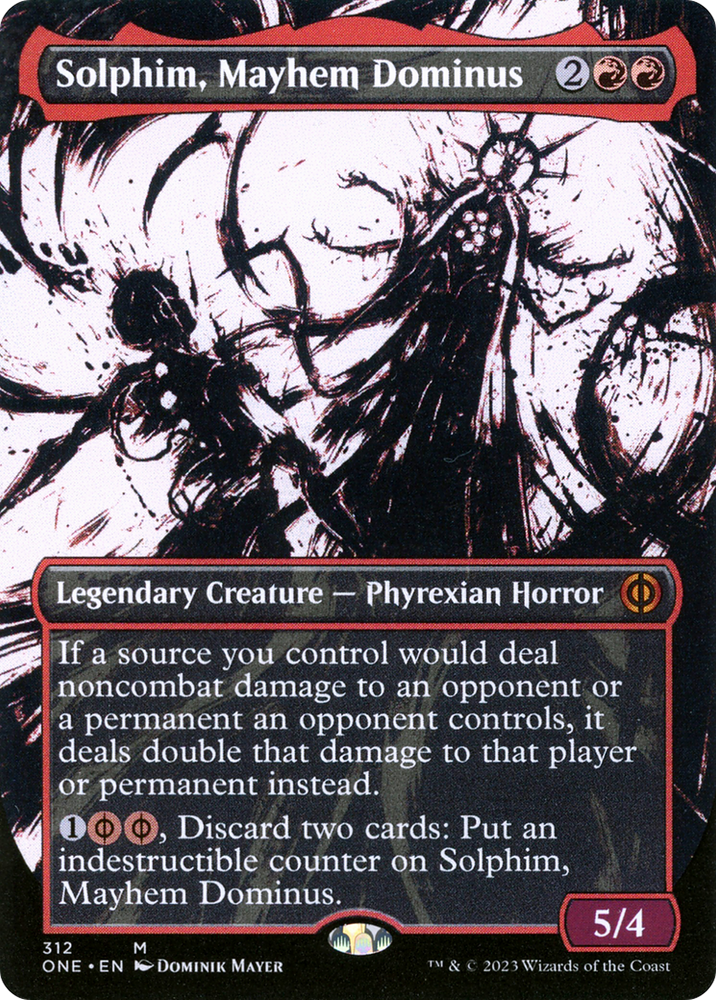 Solphim, Mayhem Dominus (Borderless Ichor) [Phyrexia: All Will Be One] 