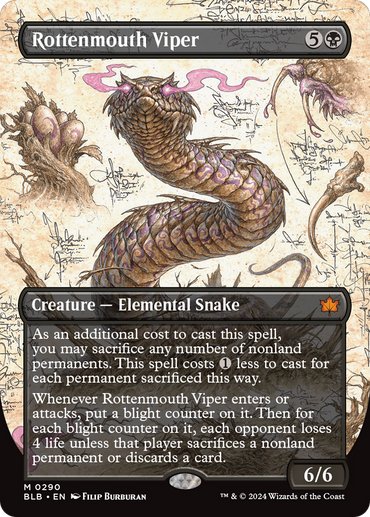 Rottenmouth Viper (Borderless) [Bloomburrow] 