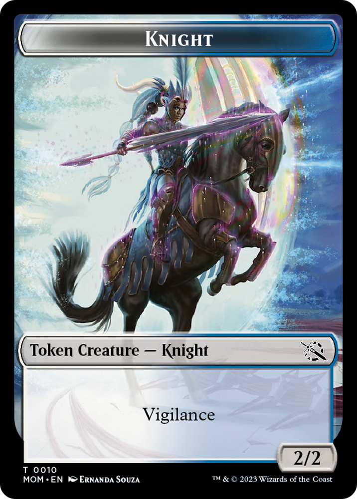 Assassin // Knight (10) Double-Sided Token [March of the Machine Commander Tokens] 
