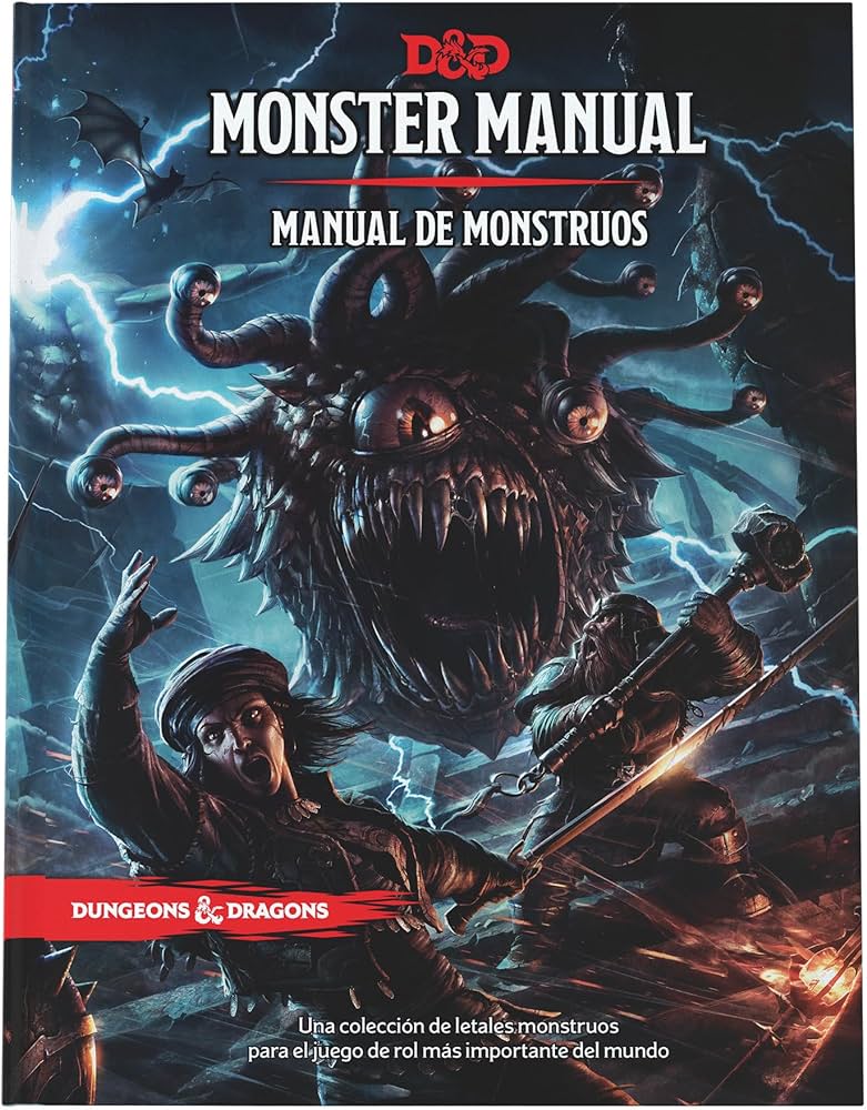 Monster Manual. Dungeons & Dragons Monster Manual (D&D Roleplaying Game Basic Rulebook) in Spanish