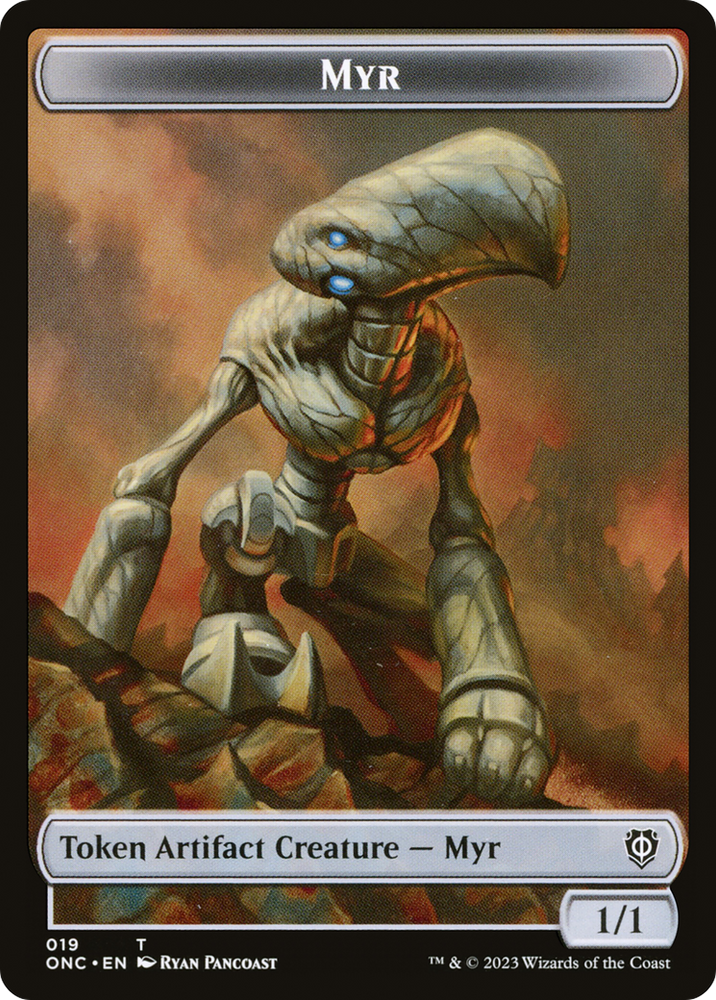 Myr // Thopter Double-Sided Token [Phyrexia: All Will Be One Commander Tokens] 