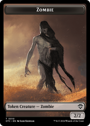 Zombie // Ox Warrior Double-Sided Token [Outlaws of Thunder Junction Commander Tokens] 