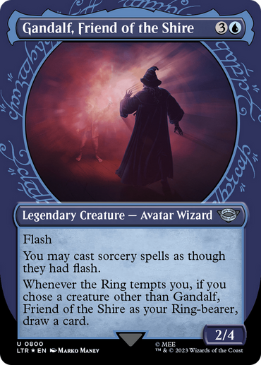 Gandalf, Friend of the Shire (Showcase) (Surge Foil) [The Lord of the Rings: Tales of Middle-Earth] 