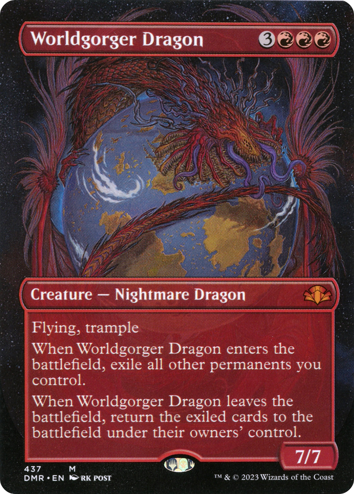 Worldgorger Dragon (Borderless Alternate Art) [Dominaria Remastered] 