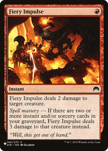 Fiery Impulse [The List Reprints] 