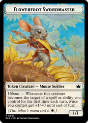 Rabbit // Flowerfoot Swordmaster Double-Sided Token [Bloomburrow Tokens]
