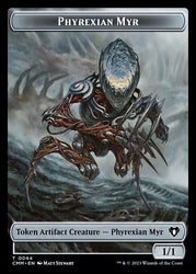 Bird // Phyrexian Myr Double-Sided Token [Commander Masters Tokens] 