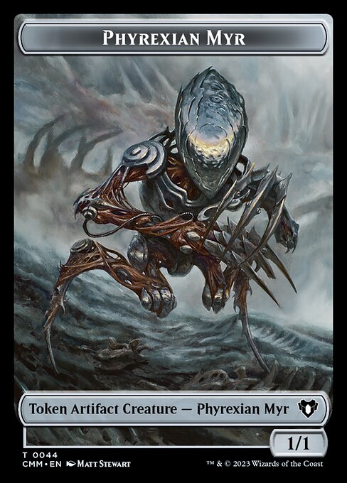 Servo // Phyrexian Myr Double-Sided Token [Commander Masters Tokens] 
