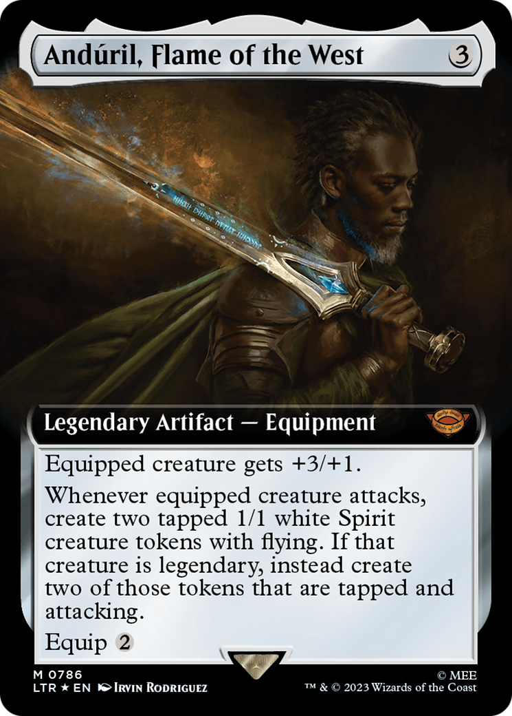 Anduril, Flame of the West (Extended Art) (Surge Foil) [The Lord of the Rings: Tales of Middle-Earth] 