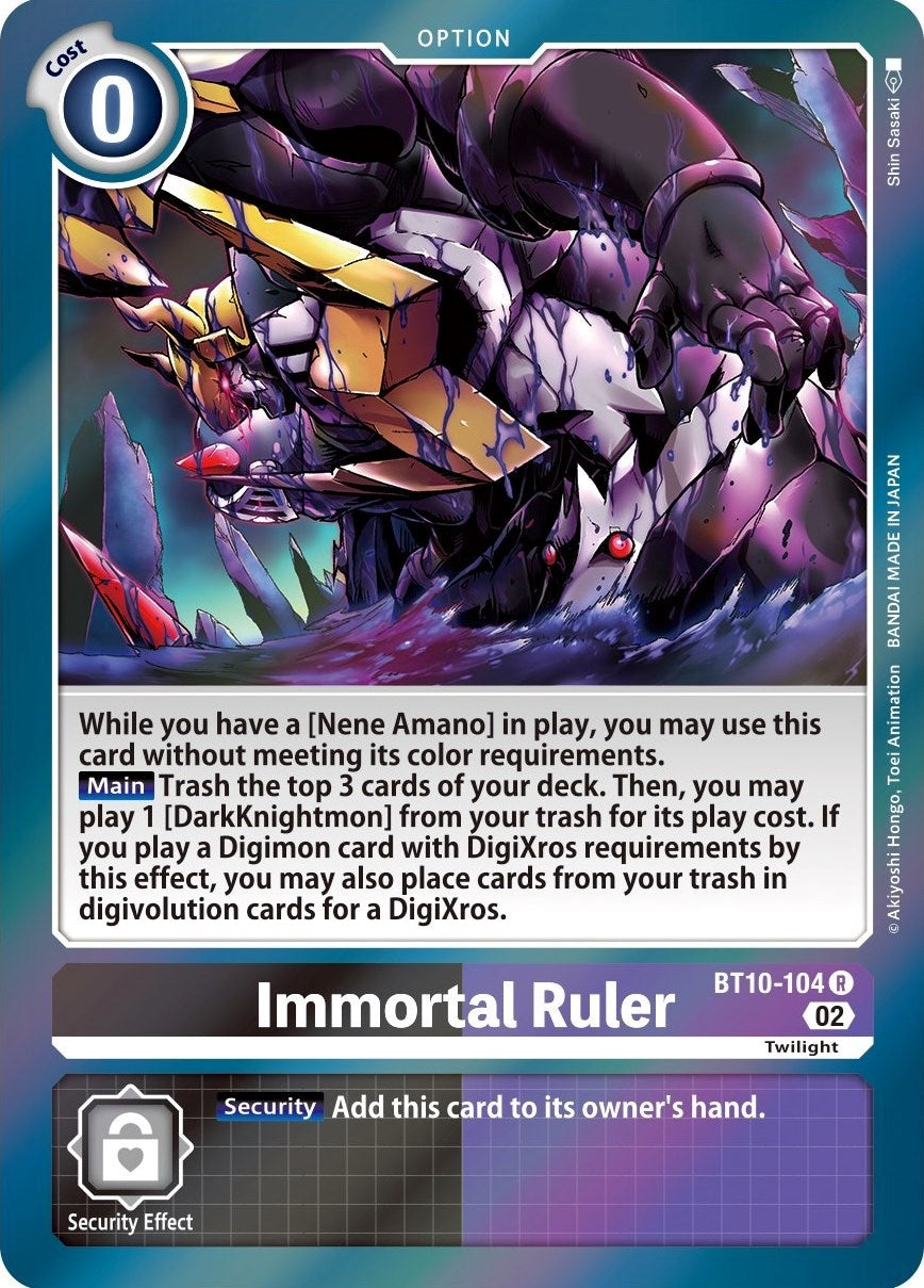 Immortal Ruler [BT10-104] [Xros Encounter] 