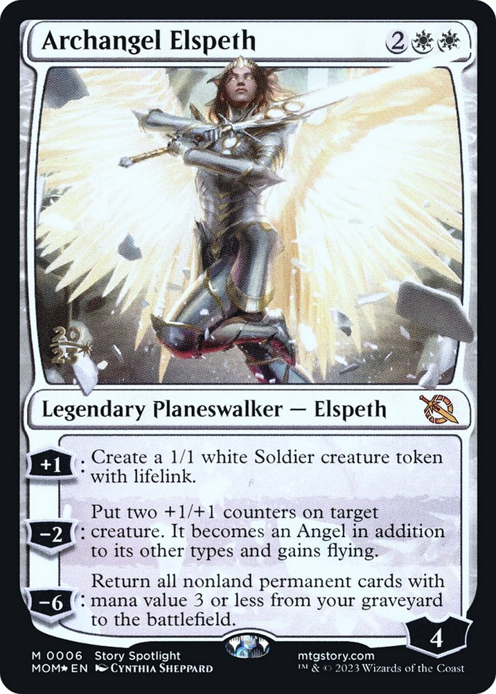 Archangel Elspeth [March of the Machine Prerelease Promos] 