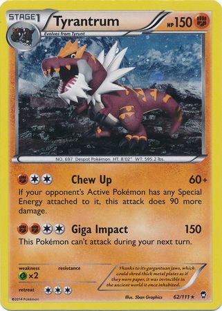 Tyrantrum (62/111) (Cosmos Holo) [XY: Furious Fists] 