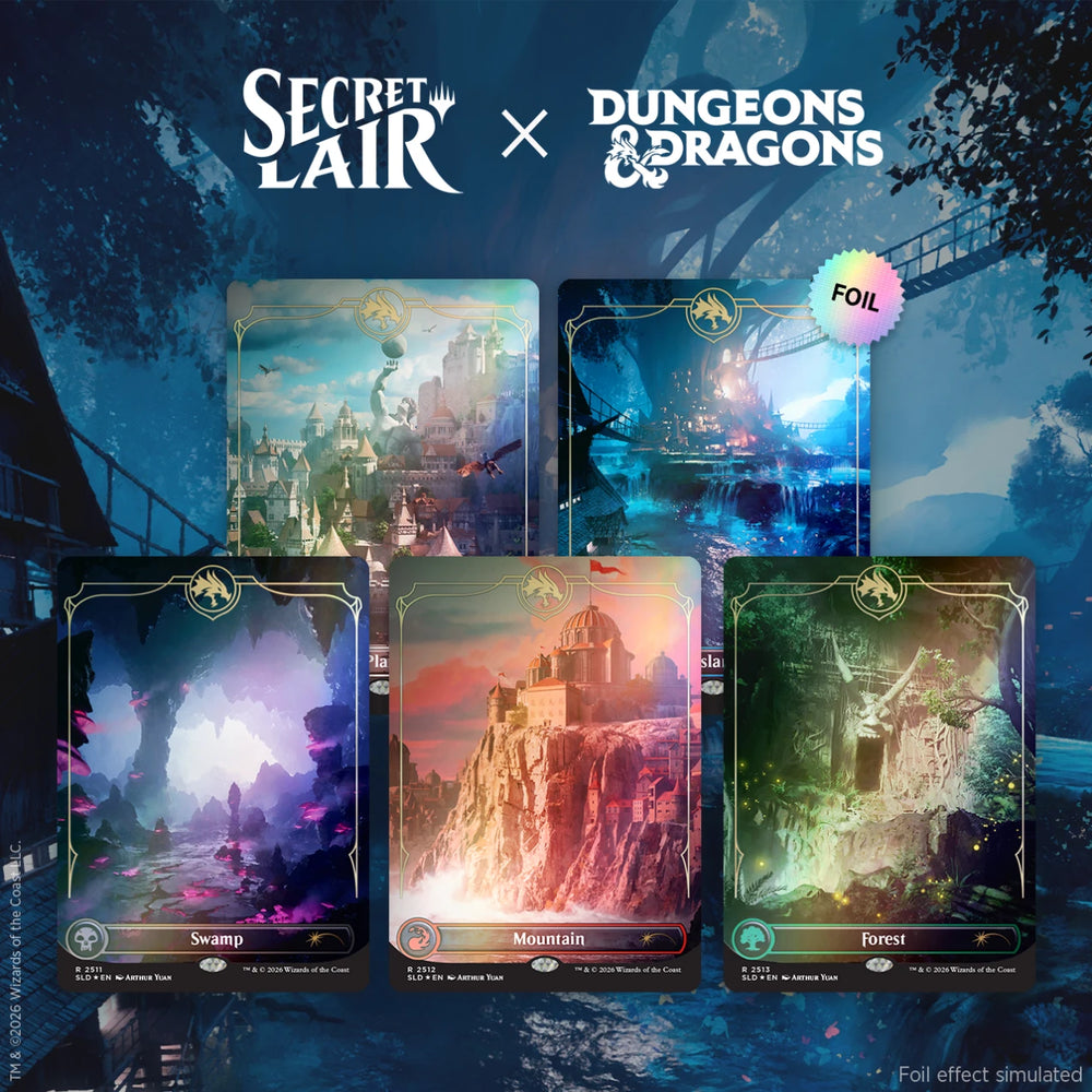 Magic: The Gathering | Secret Lair x Dungeons & Dragons: Lands Of Forgotten Realms Traditional Foil Editon