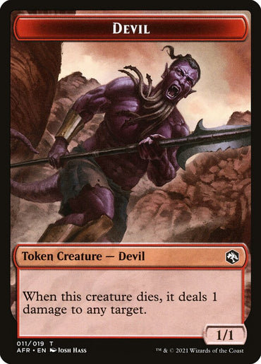 Devil // Zombie Double-Sided Token [Dungeons &amp; Dragons: Adventures in the Forgotten Realms Tokens] 