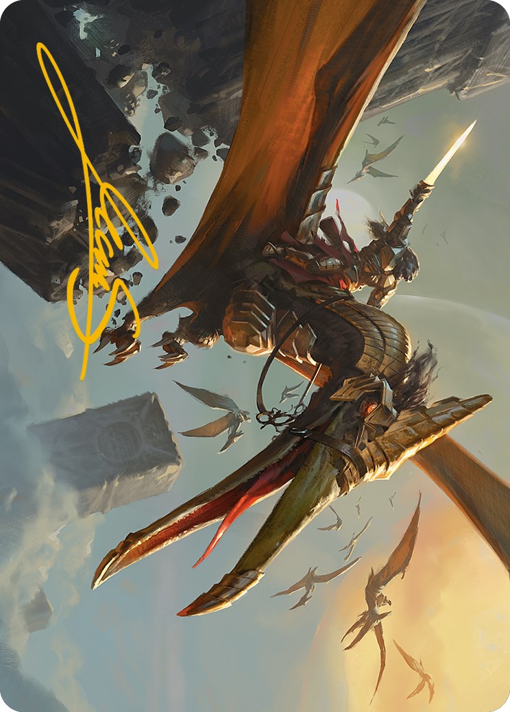 Skyhunter Strike Force Art Card (Gold-Stamped Signature) [Phyrexia: All Will Be One Art Series] 