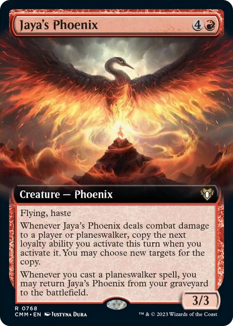 Jaya's Phoenix (Extended Art) [Commander Masters] 