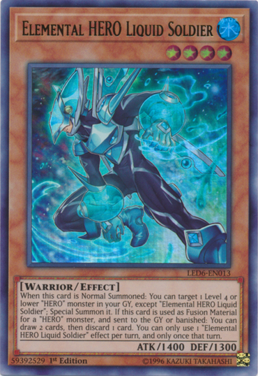 Elemental Hero Liquid Soldier [LED6-EN013] Ultra Rare 
