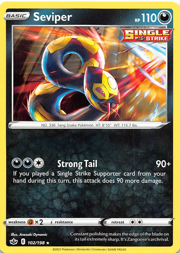 Seviper (102/198) [Sword & Shield: Chilling Reign] 