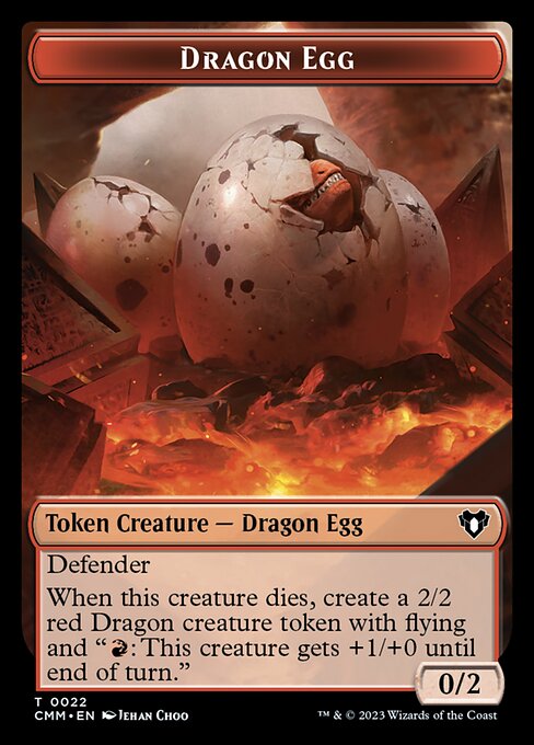 Treasure // Dragon Egg Double-Sided Token [Commander Masters Tokens] 