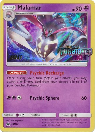 Malamar (SM117) (Staff Prerelease Promo) [Sun &amp; Moon: Black Star Promos] 