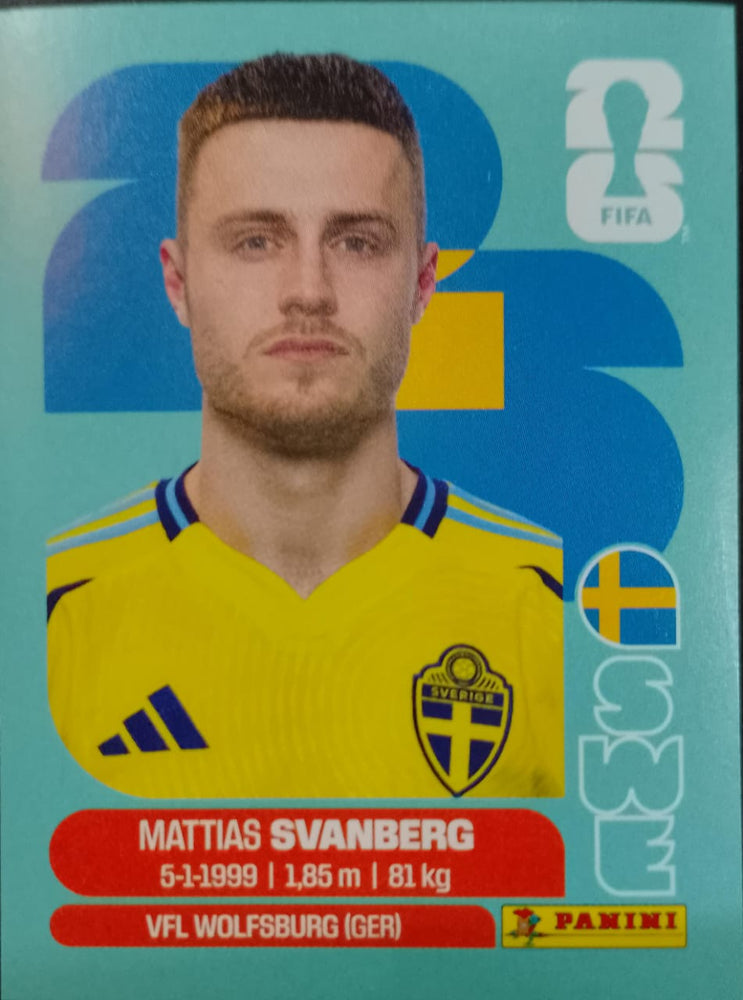 #SWE012 | Panini | Fifa World Cup Stickers | 2026 | Mattias SVANBERG | Suecia