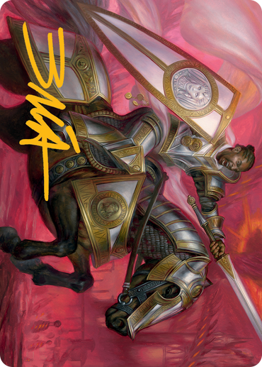 Sigiled Sentinel Art Card (Gold-Stamped Signature) [March of the Machine Art Series] 