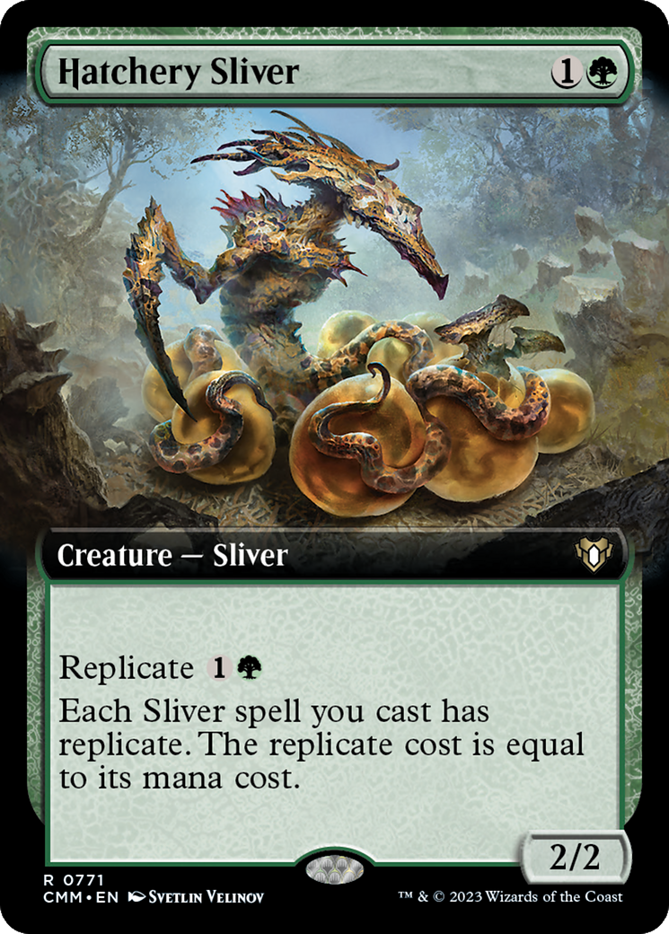 Hatchery Sliver (Extended Art) [Commander Masters] 