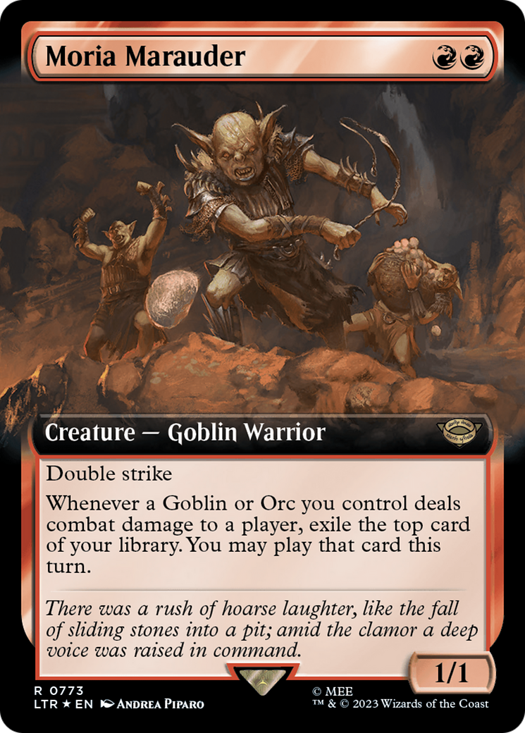 Moria Marauder (Extended Art) (Surge Foil) [The Lord of the Rings: Tales of Middle-Earth] 