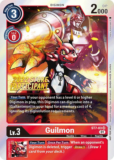 Guilmon [ST7-03] (2022 Store Participant) [Starter Deck: Gallantmon Promos] 