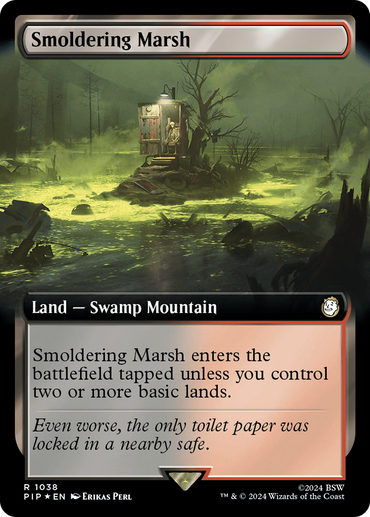 Smoldering Marsh (Extended Art) (Surge Foil) [Fallout] 