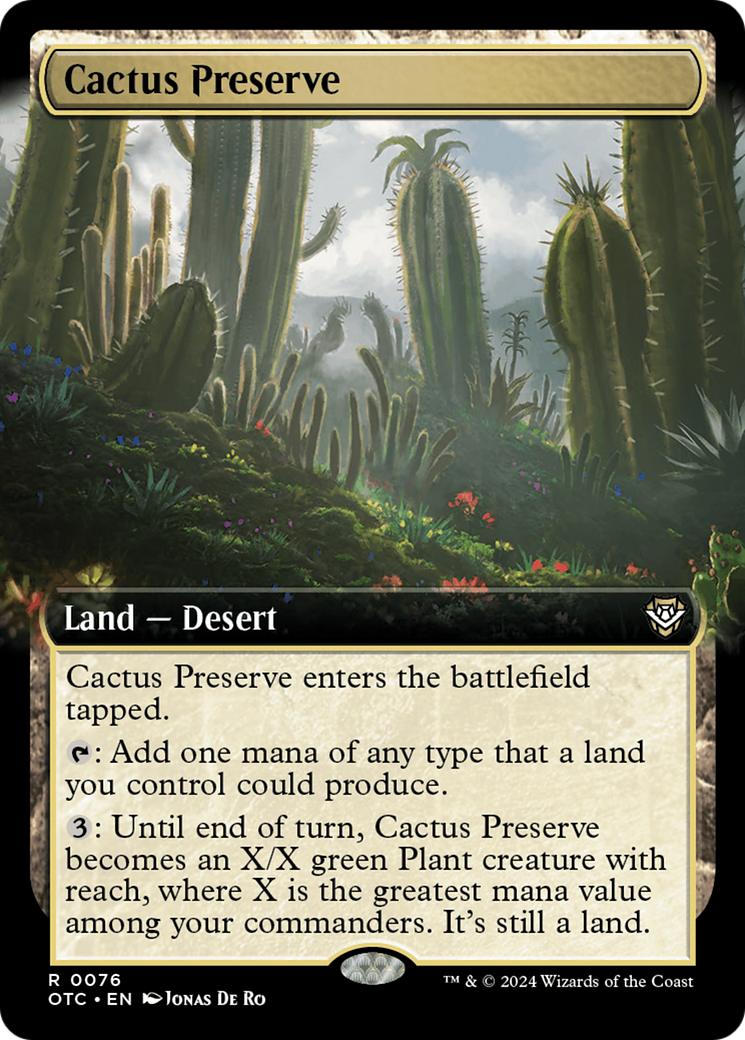 Cactus Preserve (Extended Art) [Outlaws of Thunder Junction Commander] 