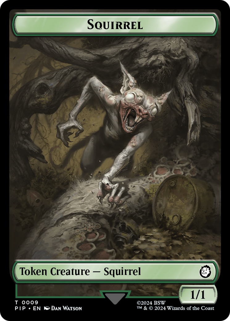 Radiation // Squirrel Double-Sided Token [Fallout Tokens] 