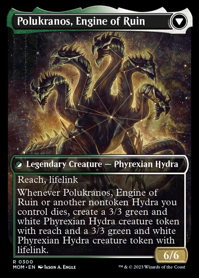 Polukranos Reborn // Polukranos, Engine of Ruin (Showcase Planar Booster Fun) [March of the Machine] 