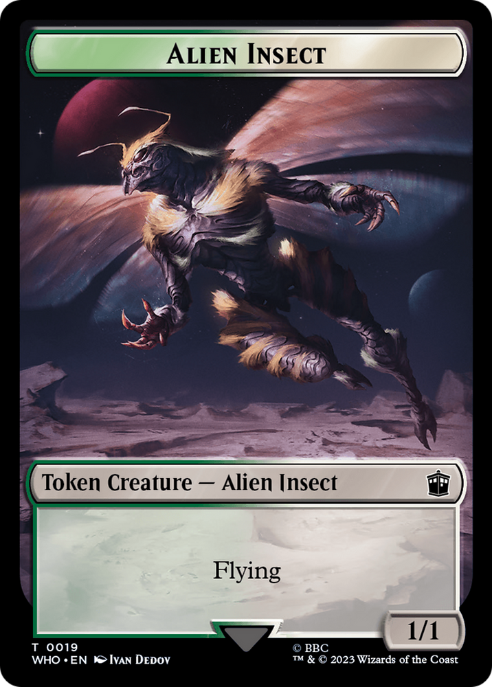 Alien Salamander // Alien Insect Double-Sided Token [Doctor Who Tokens] 